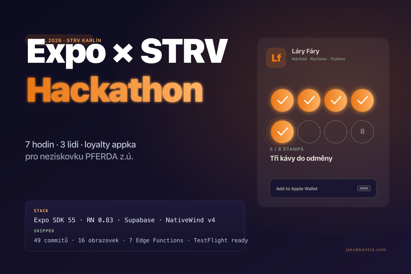 Expo × STRV Hackathon: how we shipped a loyalty app for PFERDA in 7 hours